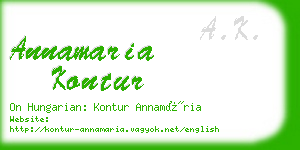 annamaria kontur business card